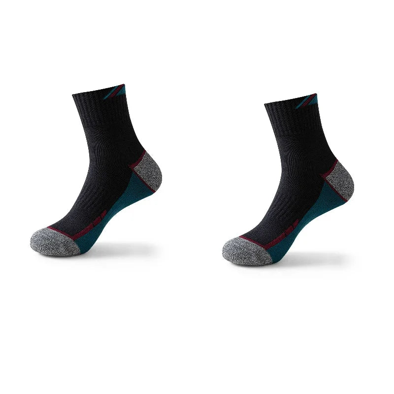 Professional Tennis Cotton Socks Towel Bottom Sports Color Matching Elite Men's Tube Business Running Basketball Socks Thickened Quick Pick Grocers