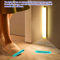 Wireless USB Rechargeable Motion Sensor LED Bar Light Induction Night Light Portable Cordless Magnetic Cabinet Lamp for Kitchen Quick Pick Grocers