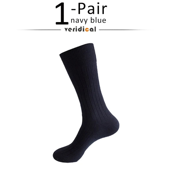 Man Long Socks Plus Combed Cotton Striped Business Breathable,Deodorant Party Dress Large Size Formal Socks Gentleman EU45-50 Quick Pick Grocers