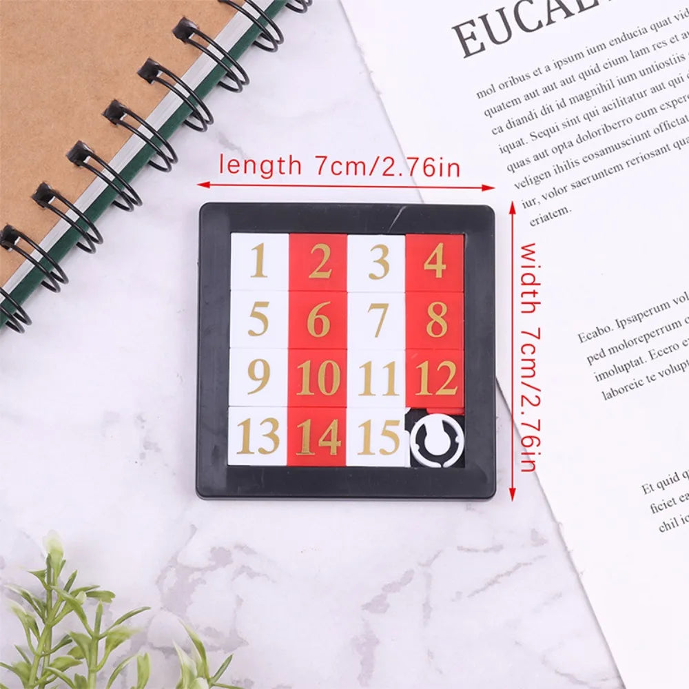Early Educational Math Toy Developing for Children Plastic 1-15 Number Puzzles Kids Toy Sliding Puzzle Toy 15 Tiles Logics Game Quick Pick Grocers
