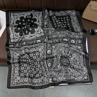 2025 Silk Shawl Print Headscarf Cat Hair Wrap Neckerchief Female Satin Square Scarf For Women Headband Foulard Hijab Bandana Quick Pick Grocers