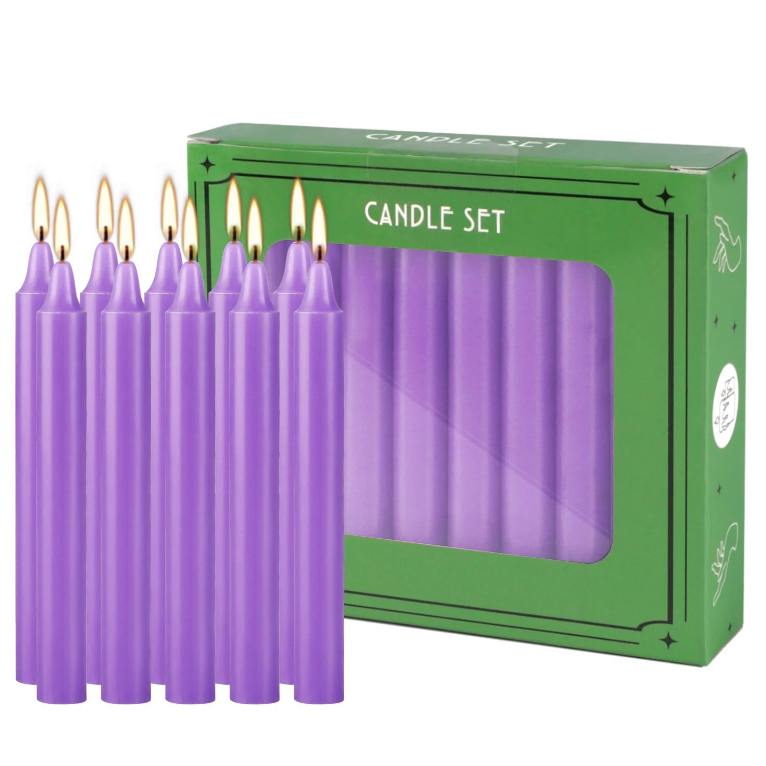 20 Pieces of Purple 4Inch Waxs, Drip-Free, Smoke-Free, Fragrance-Free, Home Dinner Candles, Hand-Pulled, High-Quality, Suitable for Church, Family, Wedding, Party, Seasonal Celebrations, Emergency Situations and Home Decorati Econic Blanks
