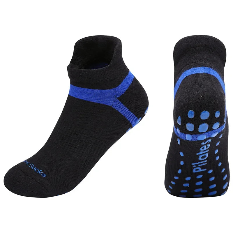 Yoga Socks Men Women Professional Silicone Non-slip Pilates Socks Large Size Indoor Floor Gym Fitness Cotton Dance Sports Socks Quick Pick Grocers