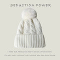 New Winter Twist Knitting Hat For Women Fur Pompom Thick Plush Cap Beanie Solid Color Ladies Warm Ski Snow Skullies Beanies Purest Peak