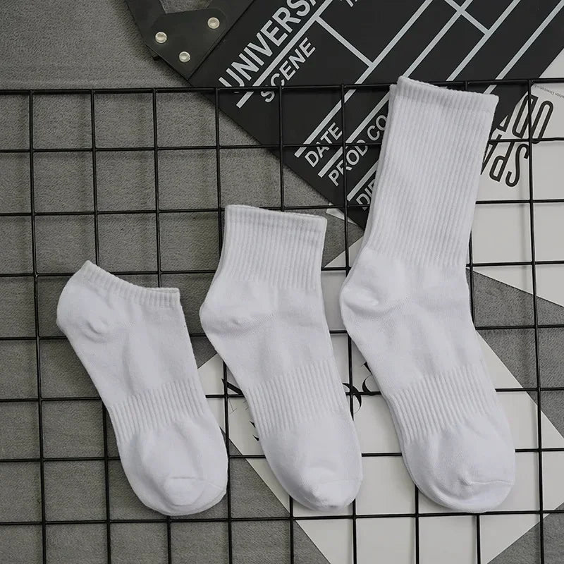 10pairs HLHYX Socks Men's Cotton Deodorant Winter Towel Bottom with Mid-tube White Stockings Thickened Sports Basketball Socks Quick Pick Grocers