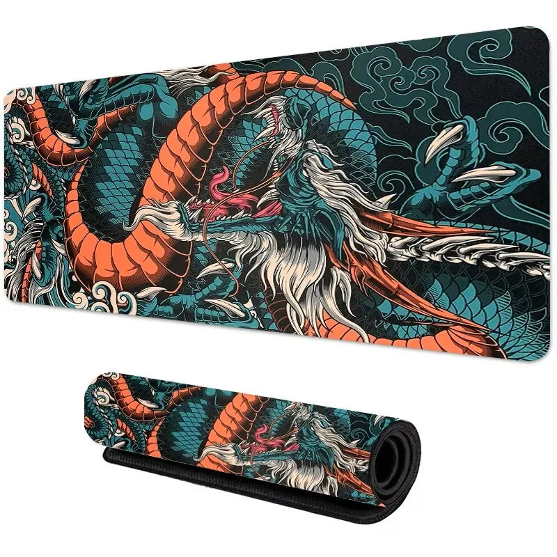 Japanese Dragon Large XXL Gaming Mousepad 900x400 700x300 Speed Desk Mat Anime Theme Keyboard Gamer Mouse Pad for Esports Quick Pick Grocers