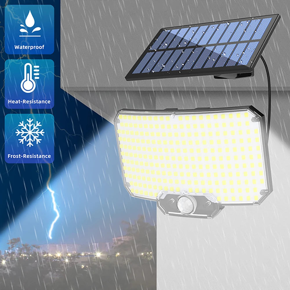 234/318/348 LED Solar Lights 3 Working Modes Super Bright Motion Sensor Outdoor IP65 Waterproof Flood Wall Security Lights Yard Econic Blanks