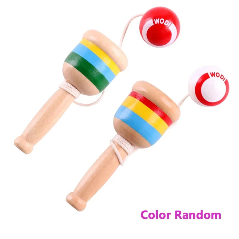Montessori Toy Wooden Skill Sword Cup Develop Intelligence Smooth Toys Educational Traditional Games Toys Throw and Catch Ball Econic Blanks