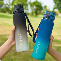 Gradient Water Bottle - 1000ml/600ml/750ml Capacity Outdoor Camping Gym Suitable Holiday Gift Birthday Quick Pick Grocers