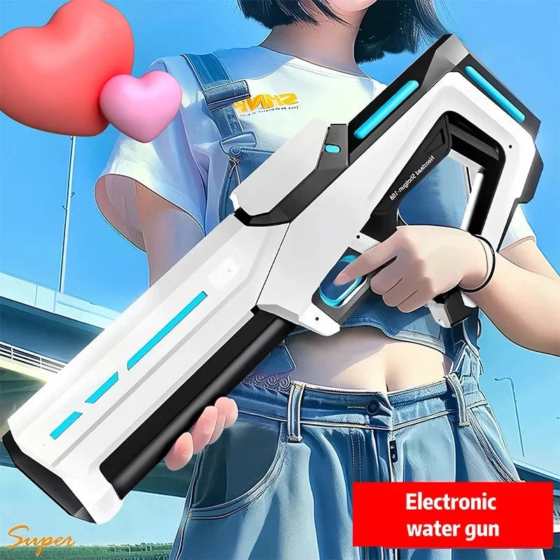 Electric Automatic Water Storage Gun Toys Portable Children Summer Beach Outdoor Fight Fantasy Spray Gun Toys Boy Kid Adult Game Econic Blanks