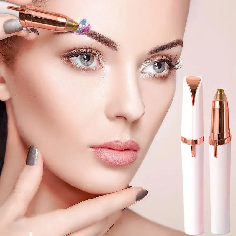 1pc Electric Eyebrow Trimming Tool For Beginners Automatic Electric Eyebrow Trimmer Nose Hair Shaving Brush Scraper Battery Ver Quick Pick Grocers