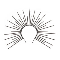 Fashion Sun God  Headband Star Gold COSPLAY Hair Hoop Moon The  of the Virgin Mary Halloween Headband Halloween Headwear Quick Pick Grocers