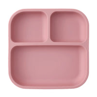 Color Kids 1PCS BPA Free Silicone Divided Square Plate Suction Baby Dish Leakproof Toddler Kids Meal Tray Easy Clean Tableware Purest Peak