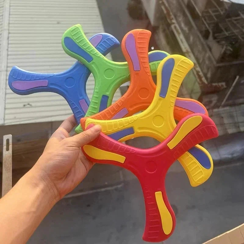 Children Outdoor Sport Flying Disc Soft EVA Touching Boomerang Return Dart Hand Throw Spinner Parent-Child Interactive Game Toys Econic Blanks