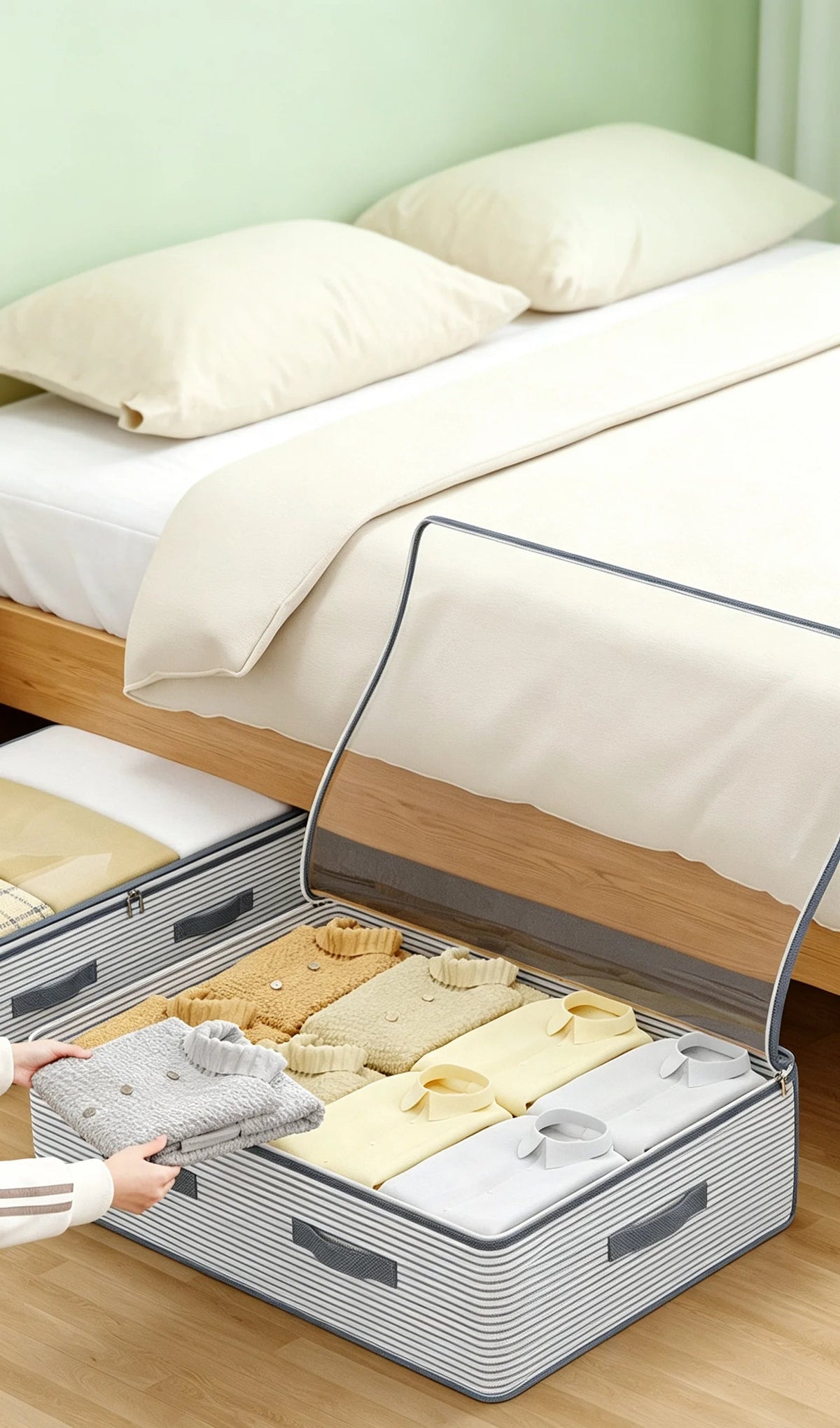 1pc Home Under-bed Garbage Bag for Clothes Quick Pick Grocers