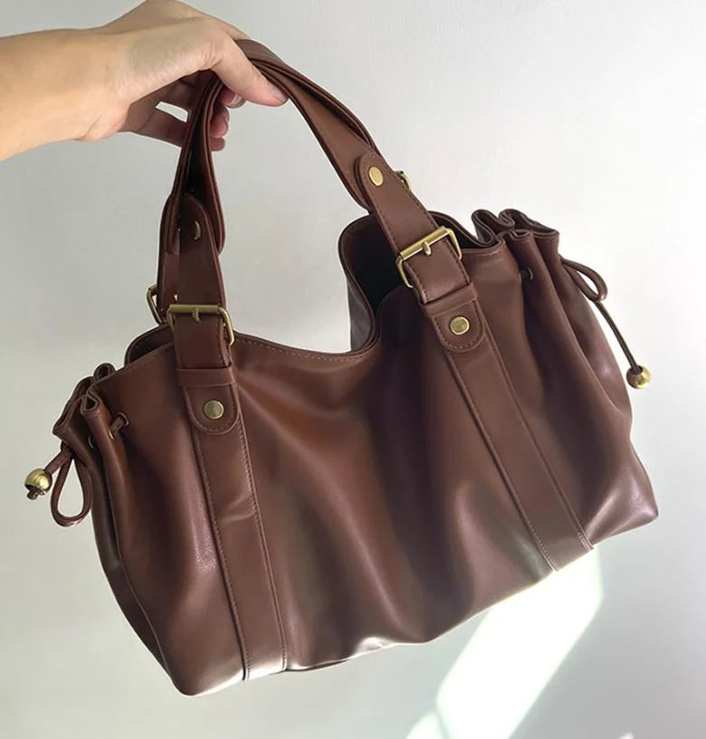 Women's Crossbody Simple Handbag Commuter Shoulder Boston Bag Stylish Versatile Work Bag Soft Polyester Interior Quick Pick Grocers