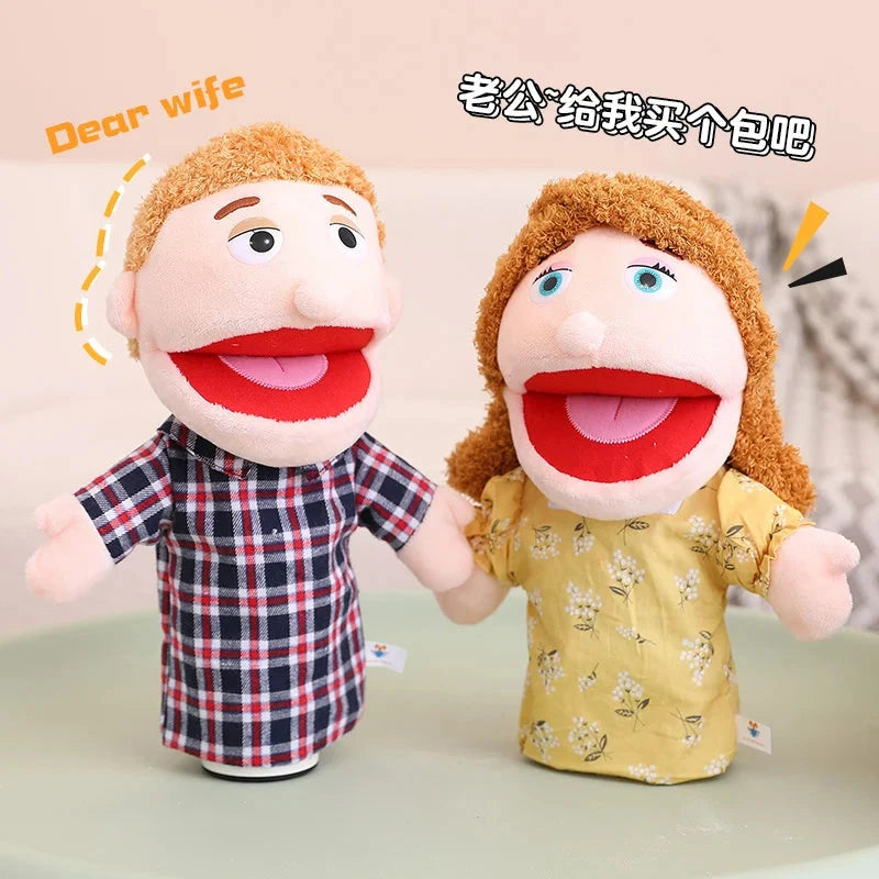 28-33cm Kids Plush Finger & Hand Puppet Popular Activity Boy Girl Role Play Bedtime Story Props Family Role Playing Toys Doll Econic Blanks