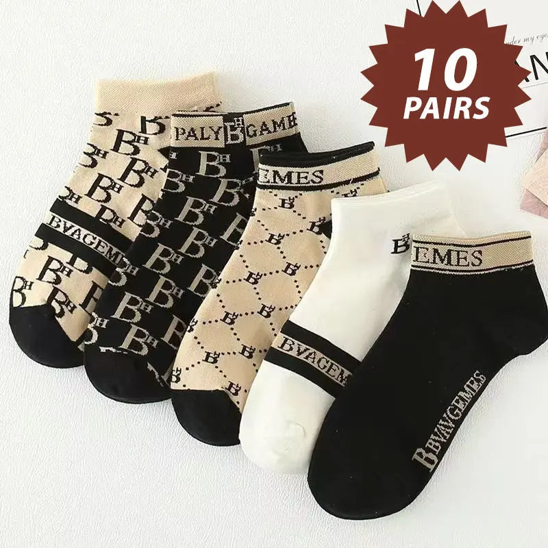 5/10pcs Men's Thin Breathable Low-Cut Socks - Anti-Odor, Moisture-Wicking, Lightweight, Comfortable & Versatile for Daily Wear Quick Pick Grocers