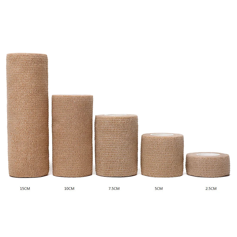 Black sports self-adhesive elastic bandage with 4.8-meter elastic knee pads, 18 colors for fingers, ankles, palms, and shoulders Quick Pick Grocers