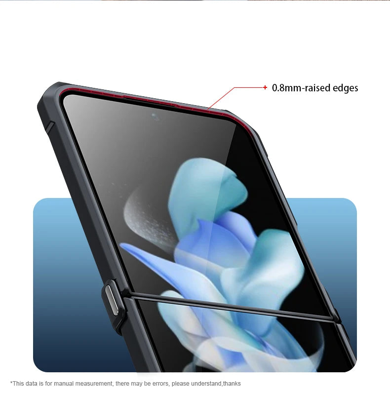 Xundd For Samsung Galaxy Z Flip 7 5 Z Flip 6 7 5G Case Airbag Shockproof Acrylic+TPU+Glass Back Cover For Flip5 z플립 5 7 케이스 Quick Pick Grocers