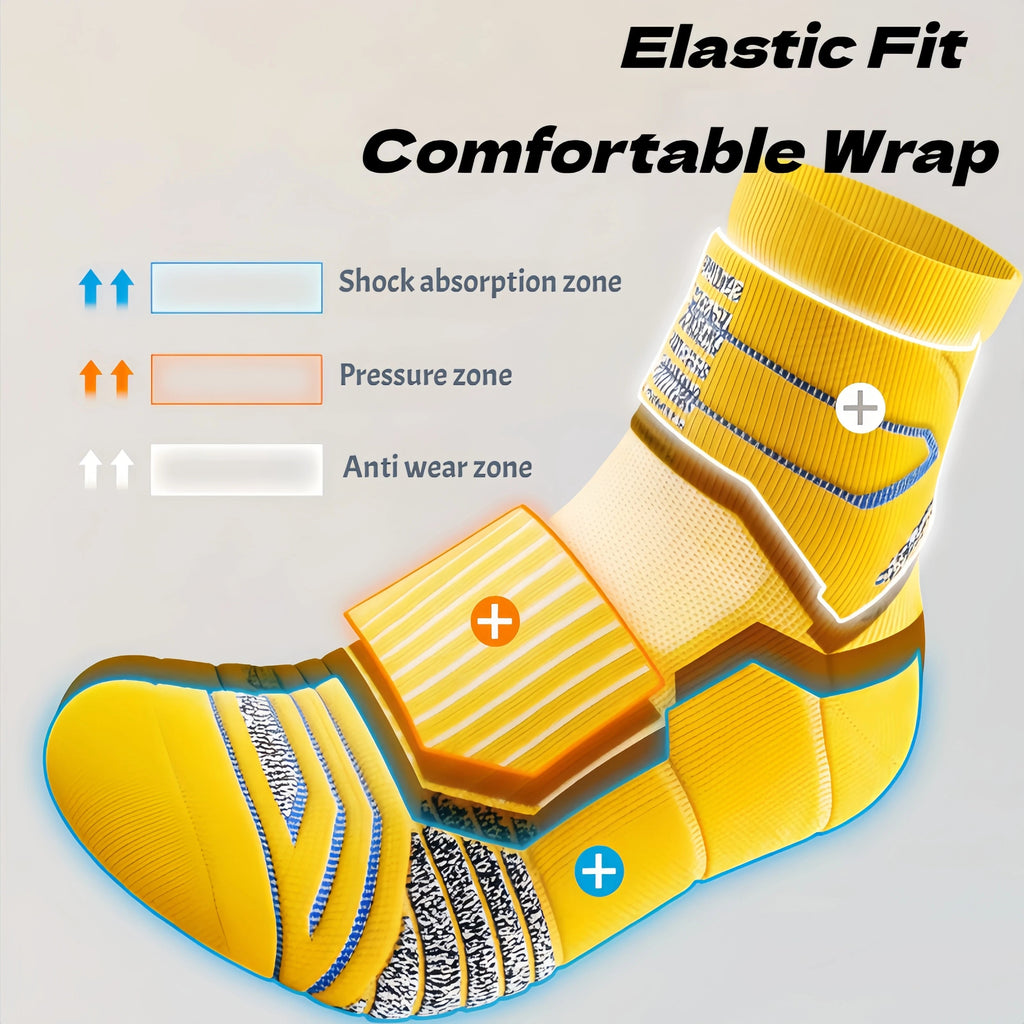 Professional Marathon Running Socks Men Thick Towel Bottom Sports Cycling Basketball Socks Odor Prevention Sweat Absorption Quick Pick Grocers