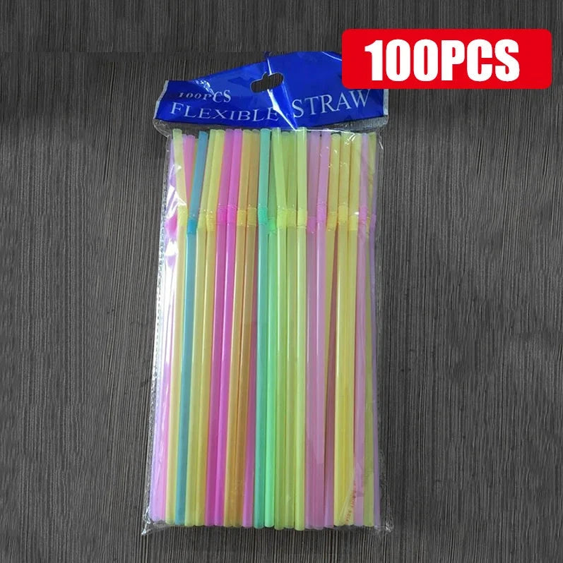 50-1000Pcs Multicolor Drinking Straws rietjes Milk Tea Bar Party Wedding Kitchen Home Accessories Beverage Black Straw Wholesale Econic Blanks