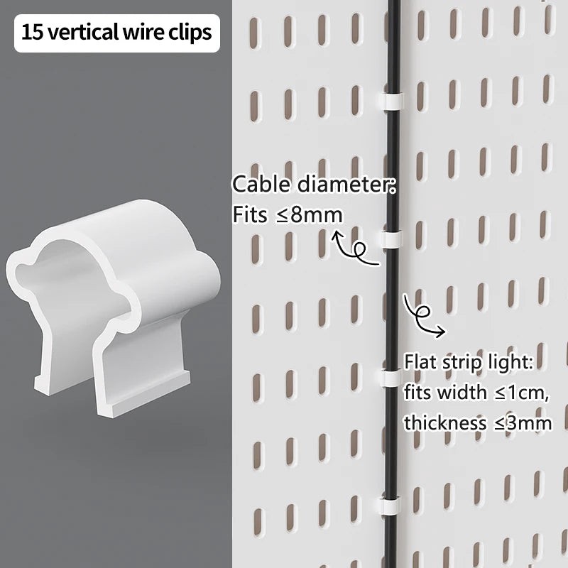 Home Study Storage Pegboard: Suitable for Displaying Figurines, Desk-Top Standing & Clip-On Storage for Furniture Items Quick Pick Grocers