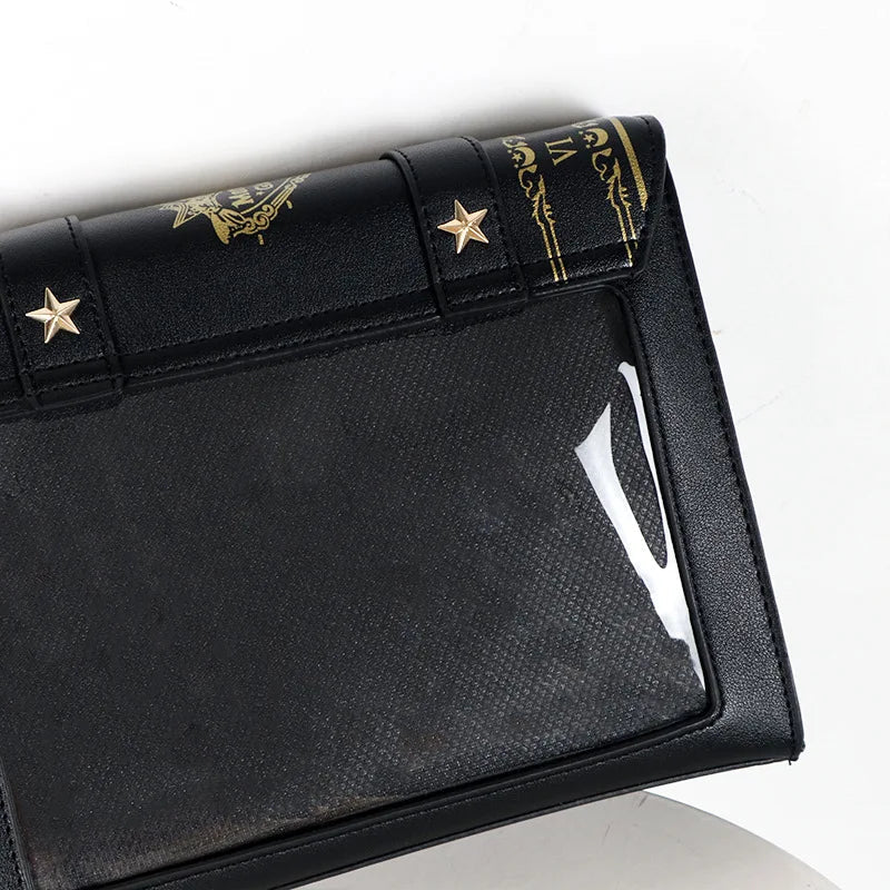 Y2K Korean Gothic Square Black Shoulder Bag Harajuku Vintage Aesthetic Purses Luxury Designer Handbags Messenger Tote Bags Women Quick Pick Grocers