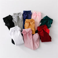 Lawadka Cotton Baby Girls Socks With Bows Knee High Children Princess Socks For Girls Toddler Kids Long Sock Autumn 0-7Years Old Quick Pick Grocers