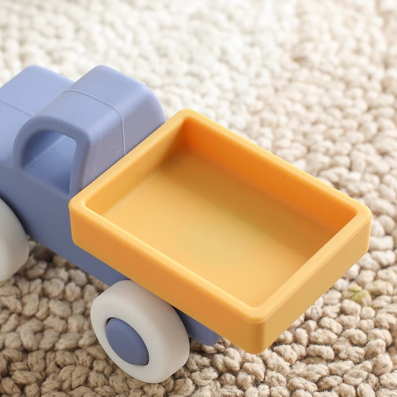 Baby Silicone Car Toys Montessori Baby Things Silicone Baby Teether Toy Car  0 12 Months Newborn Educational Toy Silicone Blocks Purest Peak