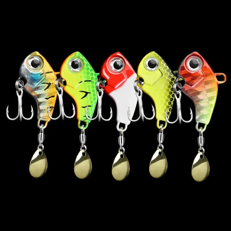 5piece fishing lure kit Metal VIB Artificial Bait Sinking Spinner Spoon Fishing Lures Jigs Fishing Tackle Econic Blanks
