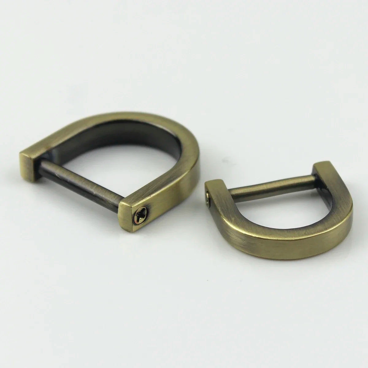 2pcs Metal Detachable D Ring Openable Dee Buckle Shackle Clasp for Leather Craft Bag Strap Handle Shoulder Repairing Parts Quick Pick Grocers