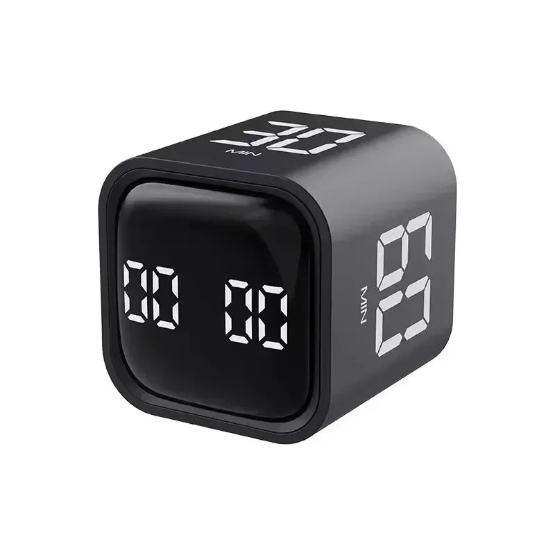 Productivity Timer Cube Timer Gravity Sensor LED Display 4Preset Productivity Time Kid Time Management Kitchen Tools Accessories Quick Pick Grocers