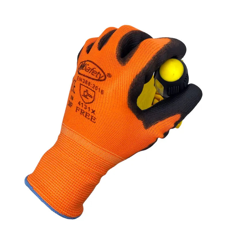NMSafety 12 Pairs Work Gloves For PU Palm Coating Safety Protective Glove Nitrile Professional Safety Suppliers Quick Pick Grocers