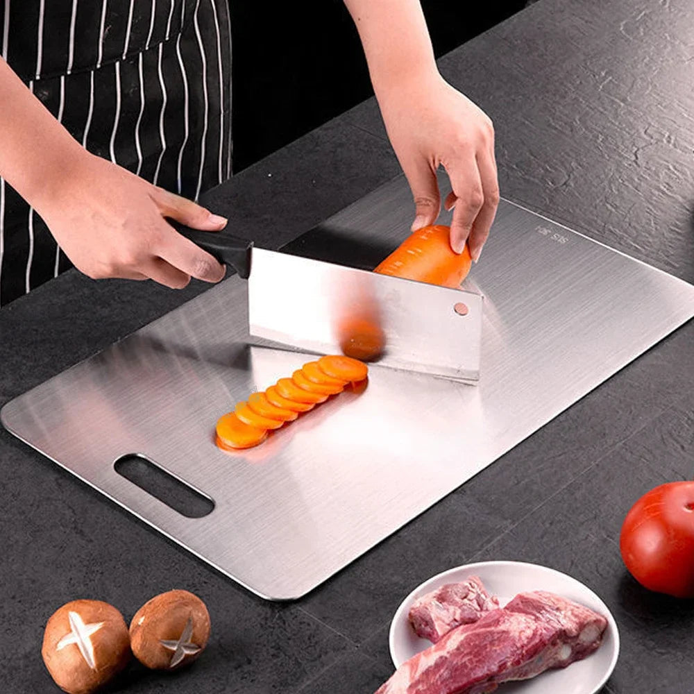 316 Stainless Steel Panel and Chopping Board Kitchen Household Thickened Double Sided Cutting Board Block Kneading Dough Board Econic Blanks