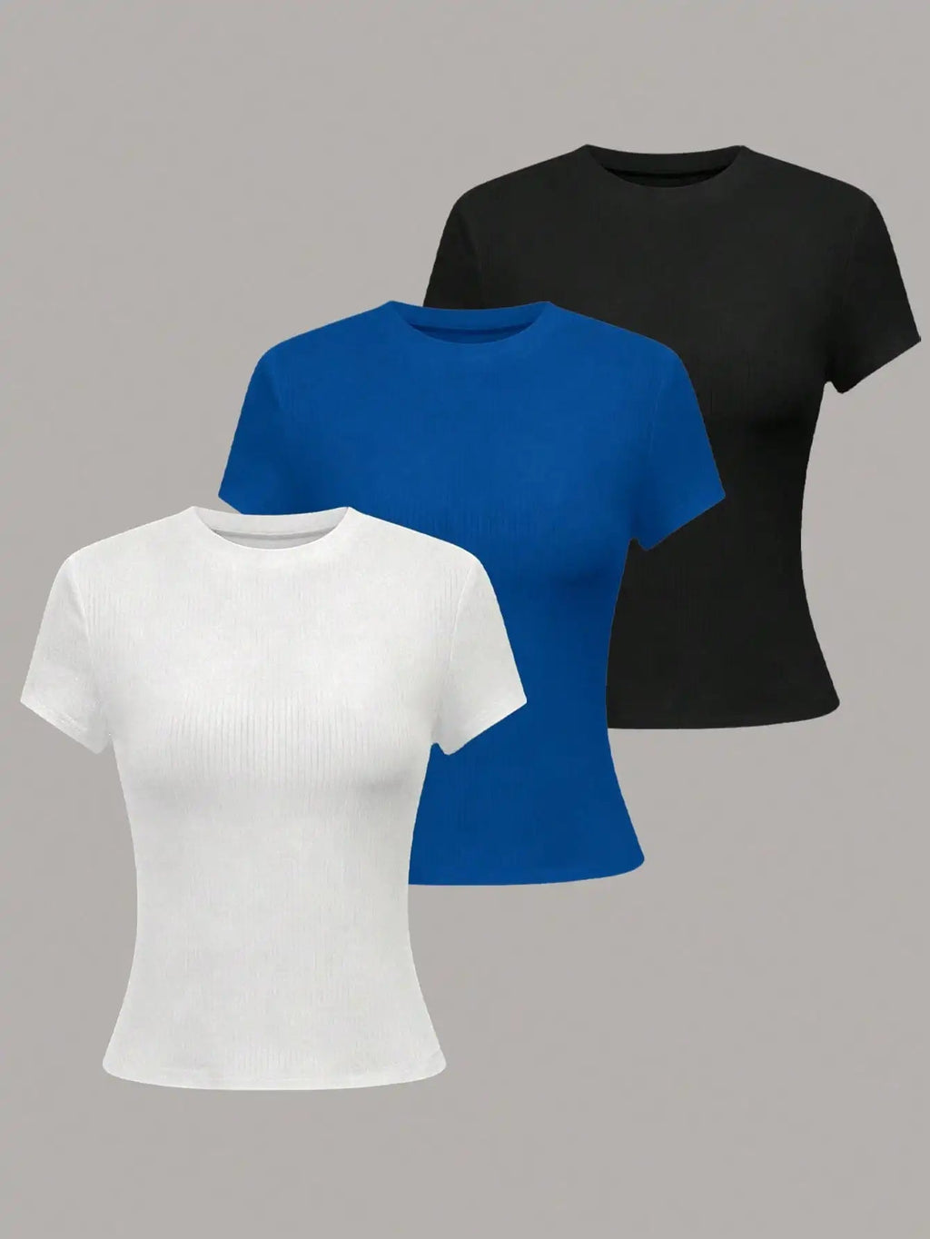 Women's Solid Color Short Sleeve T-Shirt, Minimalist Basic Top for Summer Quick Pick Grocers