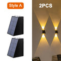 NEW Upgrade LED Outdoor Wall Solar Lights Waterproof Garden Wall Decoration Lighting For Villa Patio Stair Corridor Quick Pick Grocers
