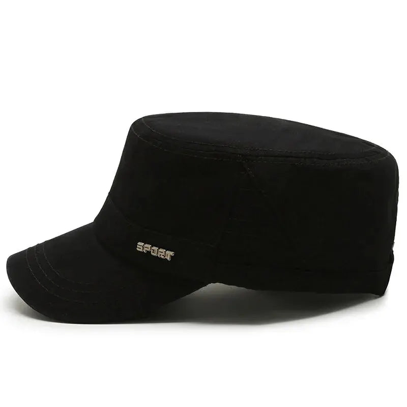 Hat Men's Flat Military Hat Is Simple And Versatile, Middle-Aged Hat Spring And Autumn Duck Tongue Casual Fashion New Style Quick Pick Grocers