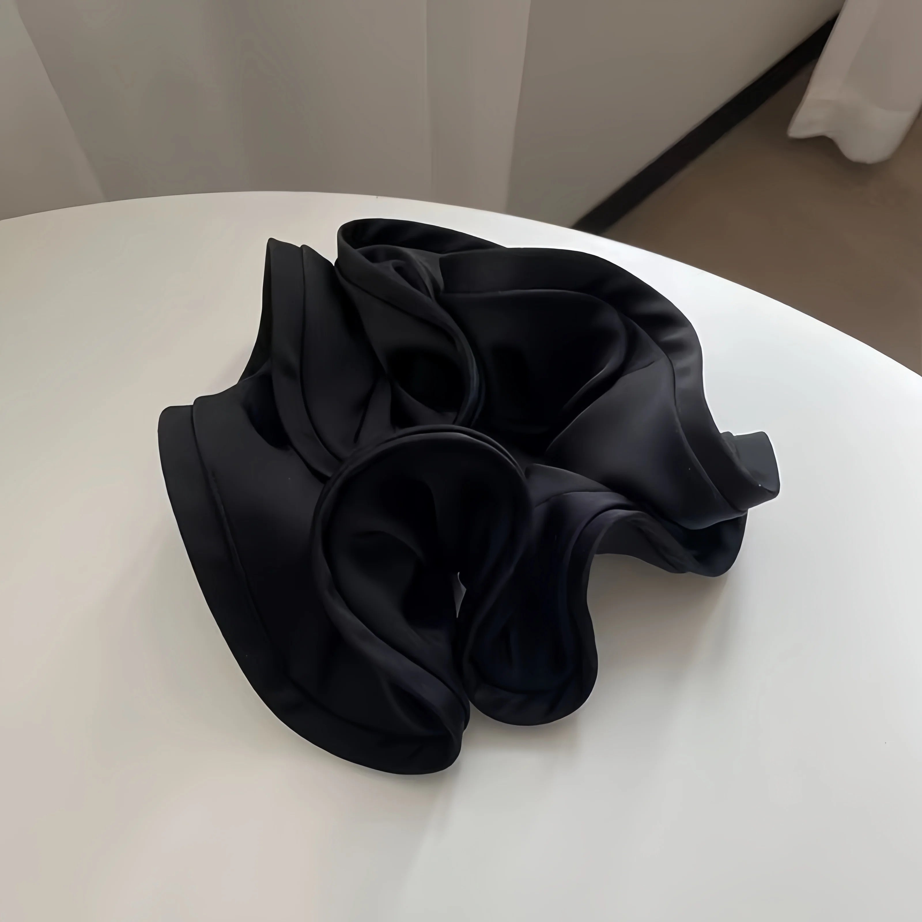 Korean Big Hair Tie Ribbon Scrunchies Satin Elastic Hair Band Bow Women Simple Temperament New Style  Ponytail Hair Accessories Quick Pick Grocers