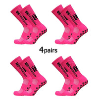 4Pairs/Lot 2024 New ANTI SLIP Tapedesign Football Socks Mid Calf Non-Slip Soccer Sport Cycling Sports Mens Sock EU38-45 Quick Pick Grocers