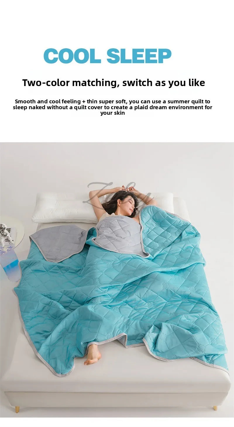 Grade A Cooling Summer Blanket for Bed Soft Breathable King Summer Quilt Queen Air Condition Comforter Lightweight Cool Duvet Quick Pick Grocers