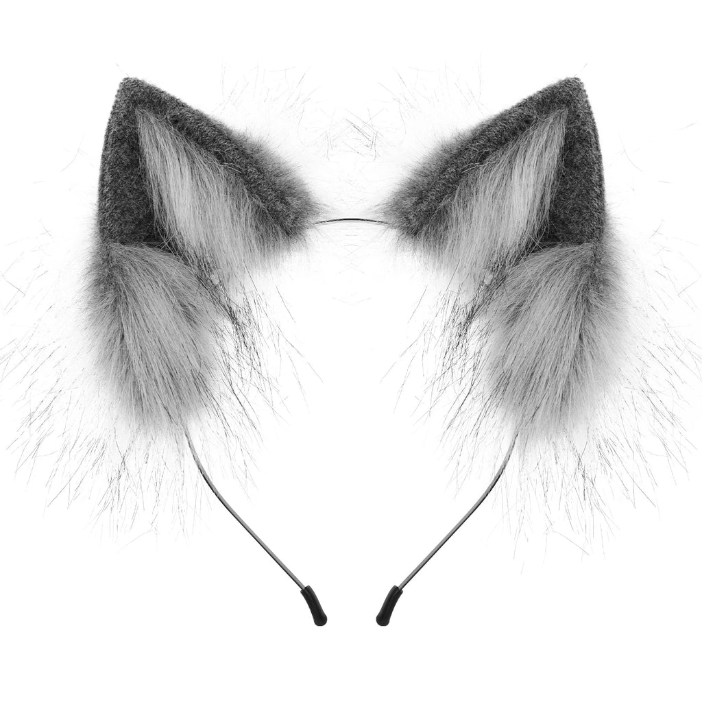 Handmade Faux Fur Animal Ears Headband Furry Cat Fox Ear Hairhoop Headwear Costume Accessory for Cosplay Masquerade Quick Pick Grocers