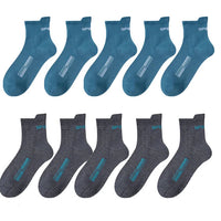 10/20Pairs High Quality Men's Socks Casual Breathable Cotton Man Run Sports Socks Spring Autumn Male Sox Gifts Plus Size 38-45 Quick Pick Grocers