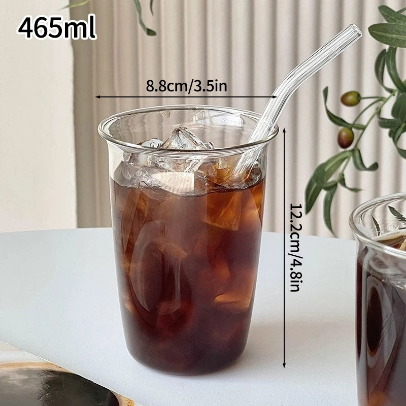 Glasses Cup Transparent Water Bottle Tumbler Whiskey Glass Drinkware Coffee Milk Juice Mug Cup Kitchen Accessory Stripe Cups 텀블러 Quick Pick Grocers