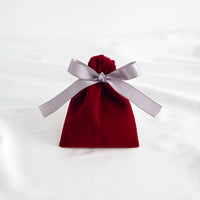 10pcs Green Jewelry Velvet Bag Ribbon Bowknot Pouches Gift Display Packing Storage Wedding Favors Travel Candy Drawstring Pocket Purest Peak
