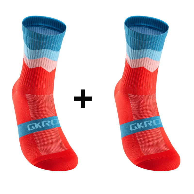 2pairs Professional Cycling Socks Breathable Road Bicycle Socks Men Women Outdoor Sports Racing e Compression Cycling For Women Quick Pick Grocers