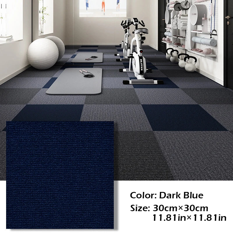 30x30cm DIY Modern Carpet Self-adhesive Anti Slip Block Fully Spread Floor Mat Bedroom Study Office Can Be Cut Quick Pick Grocers
