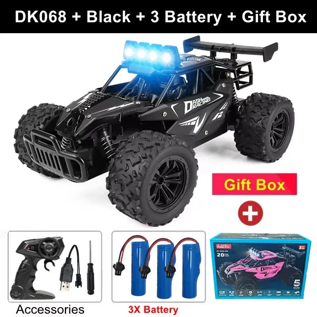 Remote Control Car RC Drift Racing 1:16 Vehicle Off Road Alloy 2.4G Radio High-Speed Trucks With LED Light Climbing Gift Kid Toy Econic Blanks