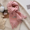 Luxury Winter Wool Scarf Women Cashmere Warm Pashmina Brand Foulard Female Shawls Wraps Thick Soft Bufanda Scarves Stole 2024 Quick Pick Grocers