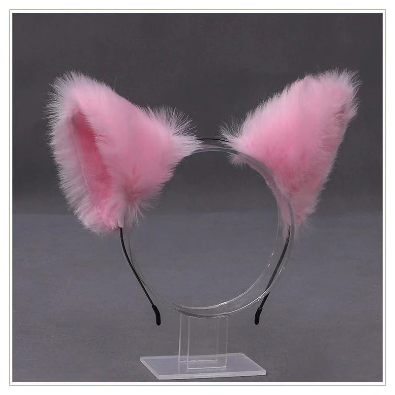 Lolita Animal Cat Fox Ear Hair Hoops Cosplay Girls Halloween Anime Headbands Headwear Hair Accessories Quick Pick Grocers